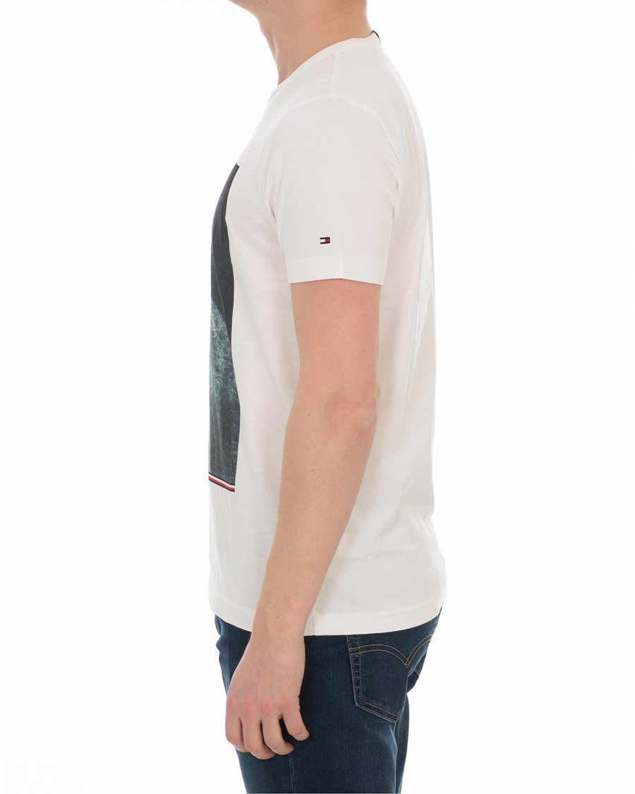 Herre | T-Shirts | Tommy Hilfiger | Summer Photo Printed Crew Neck Tee Snow White