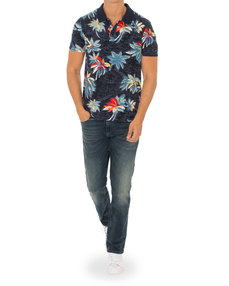 Herre | Polotrøjer | Tommy Hilfiger | All Over Flower Print Polo Vintage Indigo