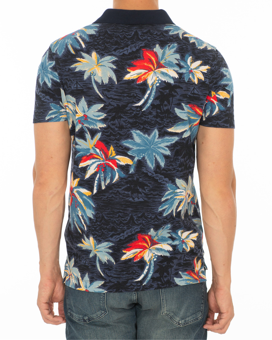 Herre | Polotrøjer | Tommy Hilfiger | All Over Flower Print Polo Vintage Indigo