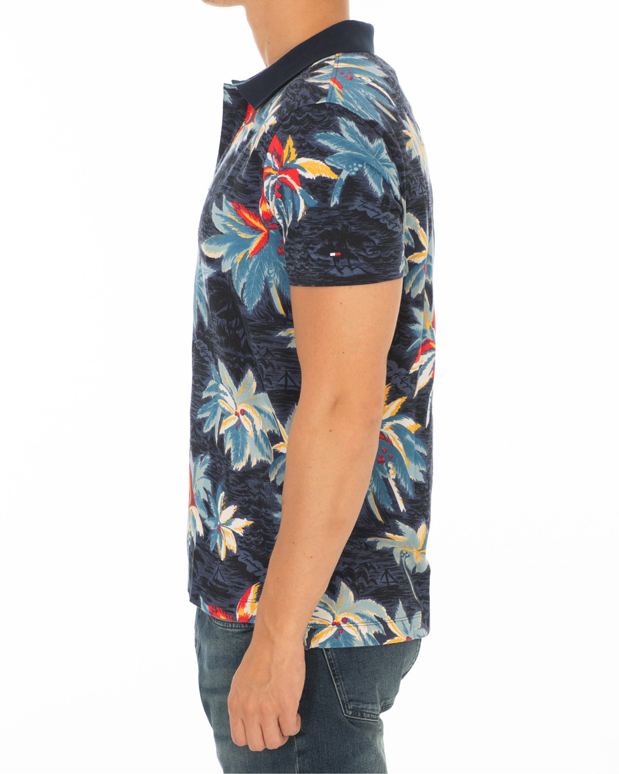 Herre | Polotrøjer | Tommy Hilfiger | All Over Flower Print Polo Vintage Indigo