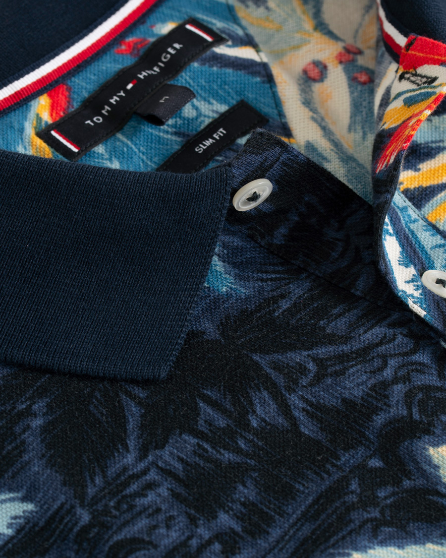 Herre | Polotrøjer | Tommy Hilfiger | All Over Flower Print Polo Vintage Indigo