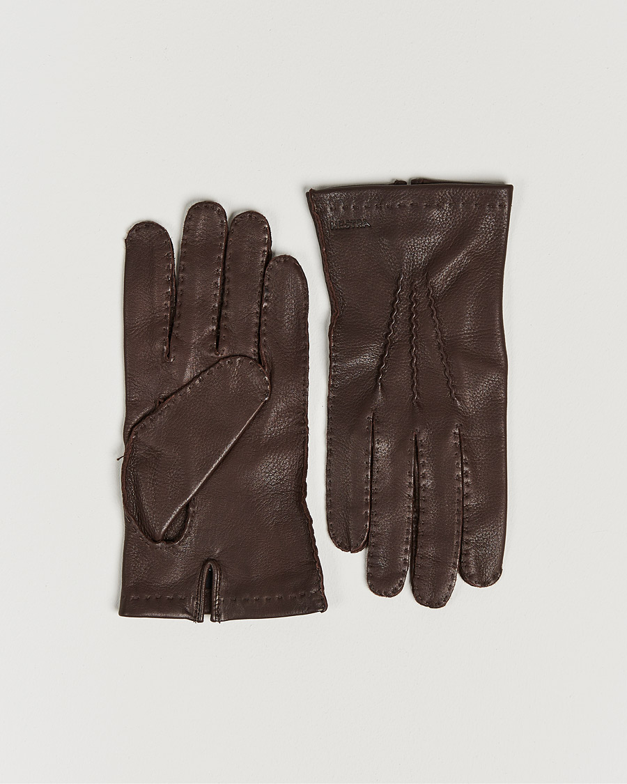 Herre | Handsker | Hestra | Henry Unlined Deerskin Glove Chocolate