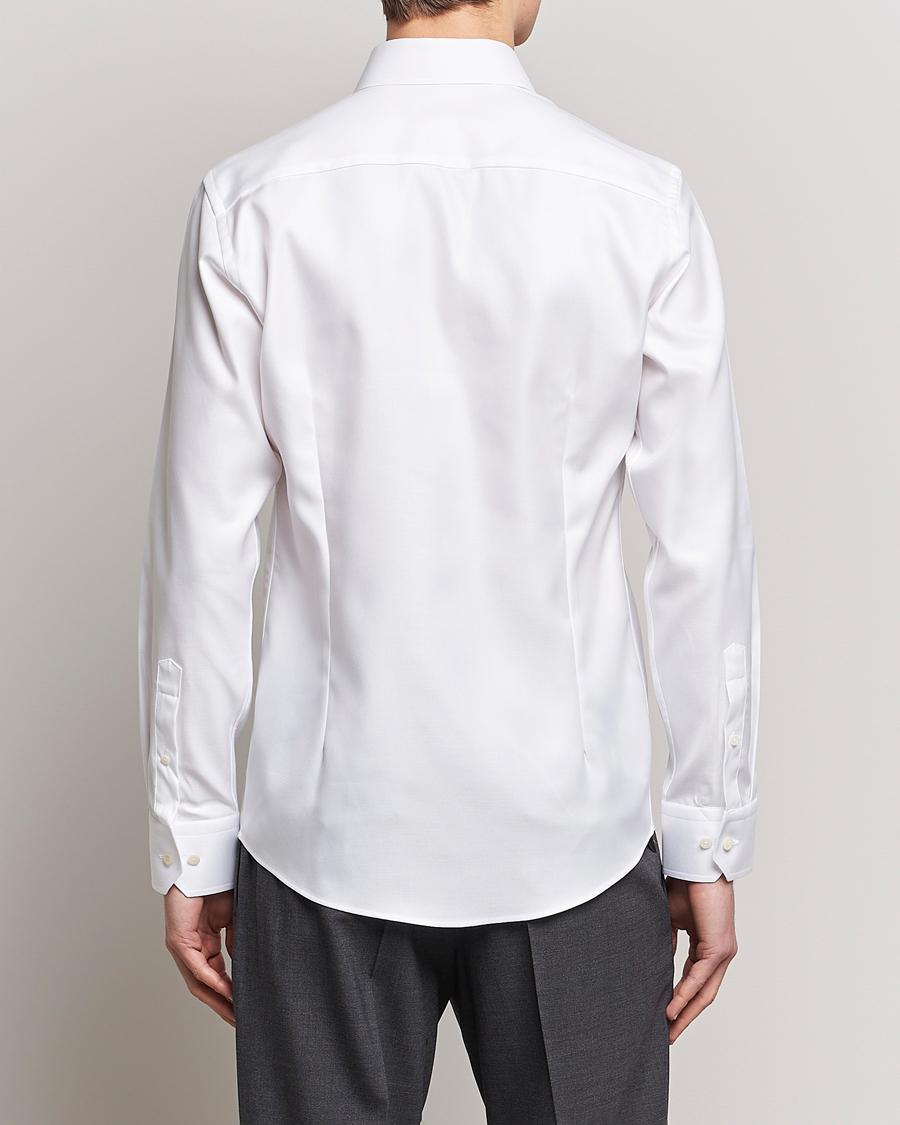 Herre | Skjorter | Eton | Slim Fit Textured Twill Shirt White