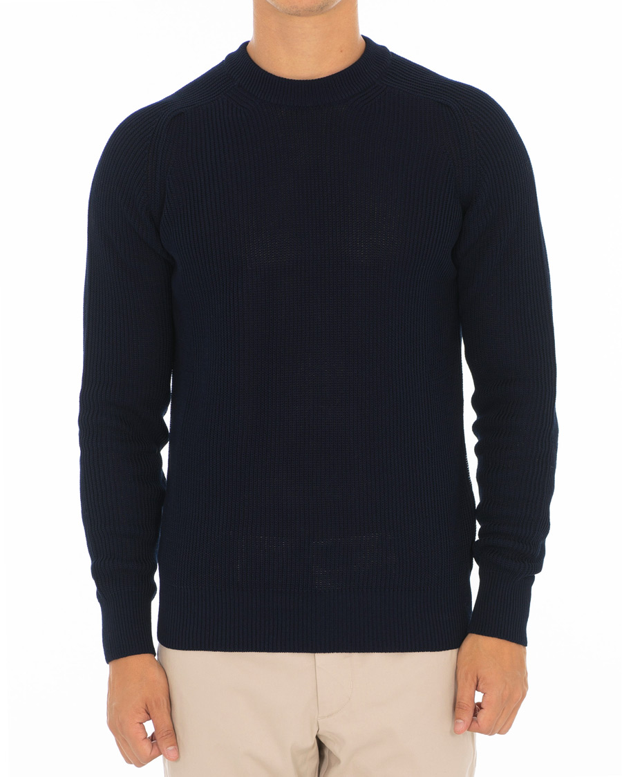 Herre | Trøjer | AMI | Fisherman Sweater Marine