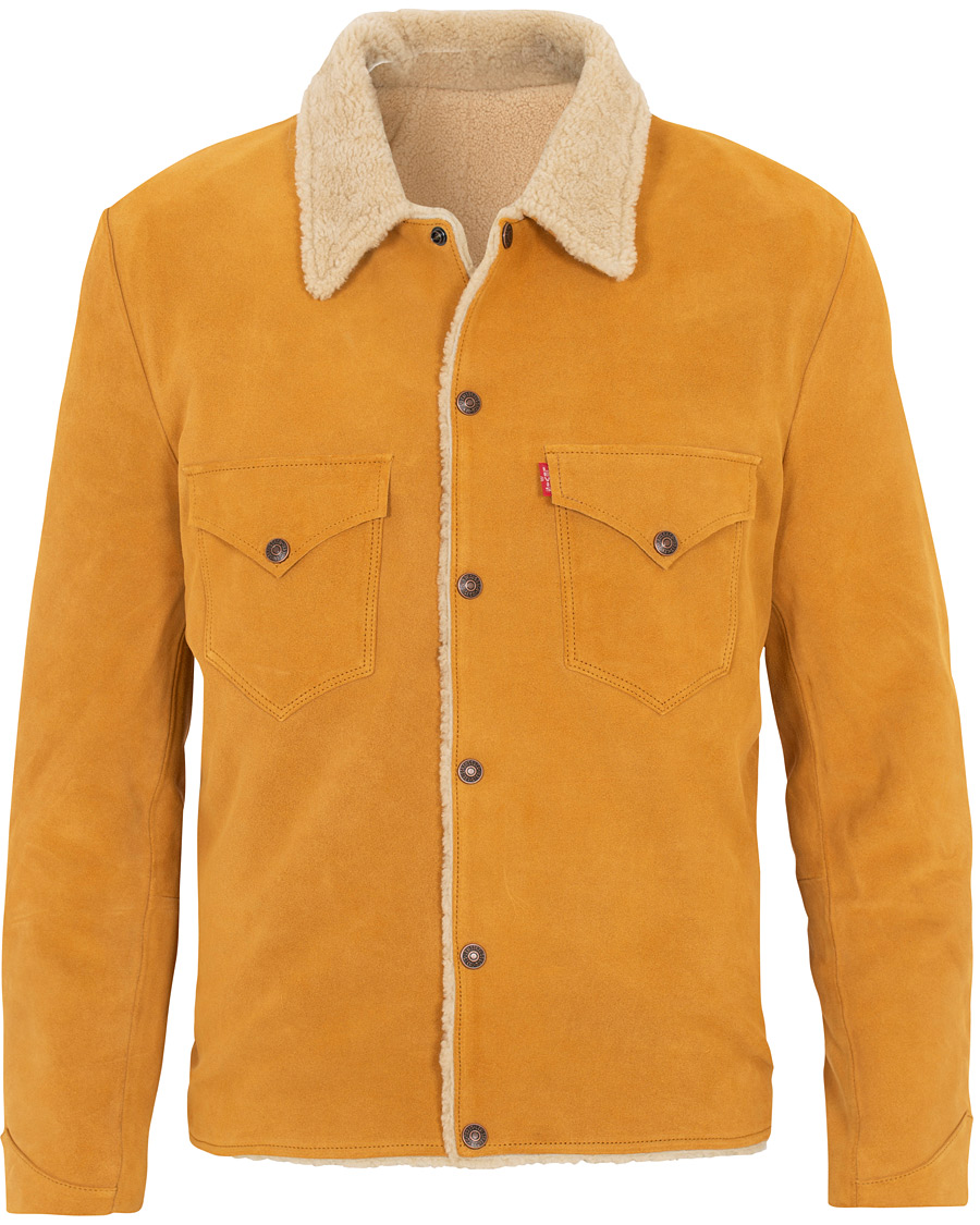 Herre | Jakker | Levi's Vintage Clothing | Suede Sherpa Trucker Golden Nugget