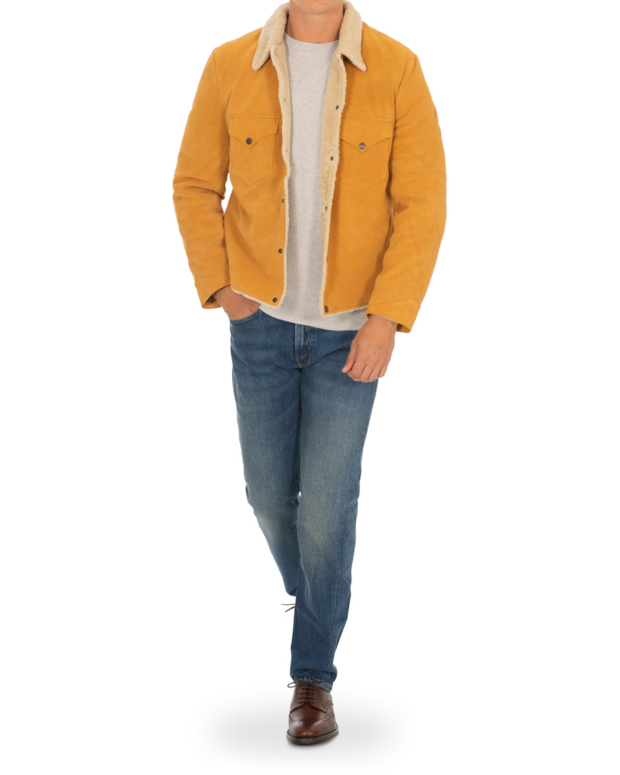 Herre | Jakker | Levi's Vintage Clothing | Suede Sherpa Trucker Golden Nugget
