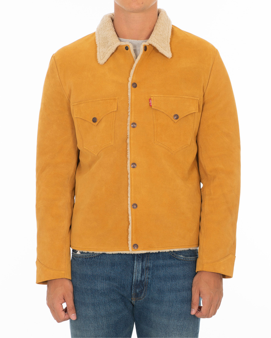 Herre | Jakker | Levi's Vintage Clothing | Suede Sherpa Trucker Golden Nugget