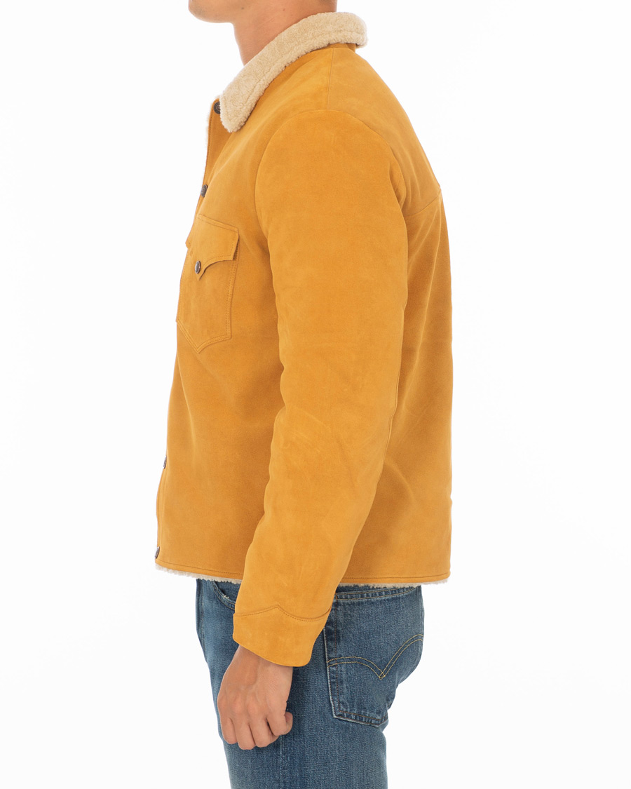 Herre | Jakker | Levi's Vintage Clothing | Suede Sherpa Trucker Golden Nugget