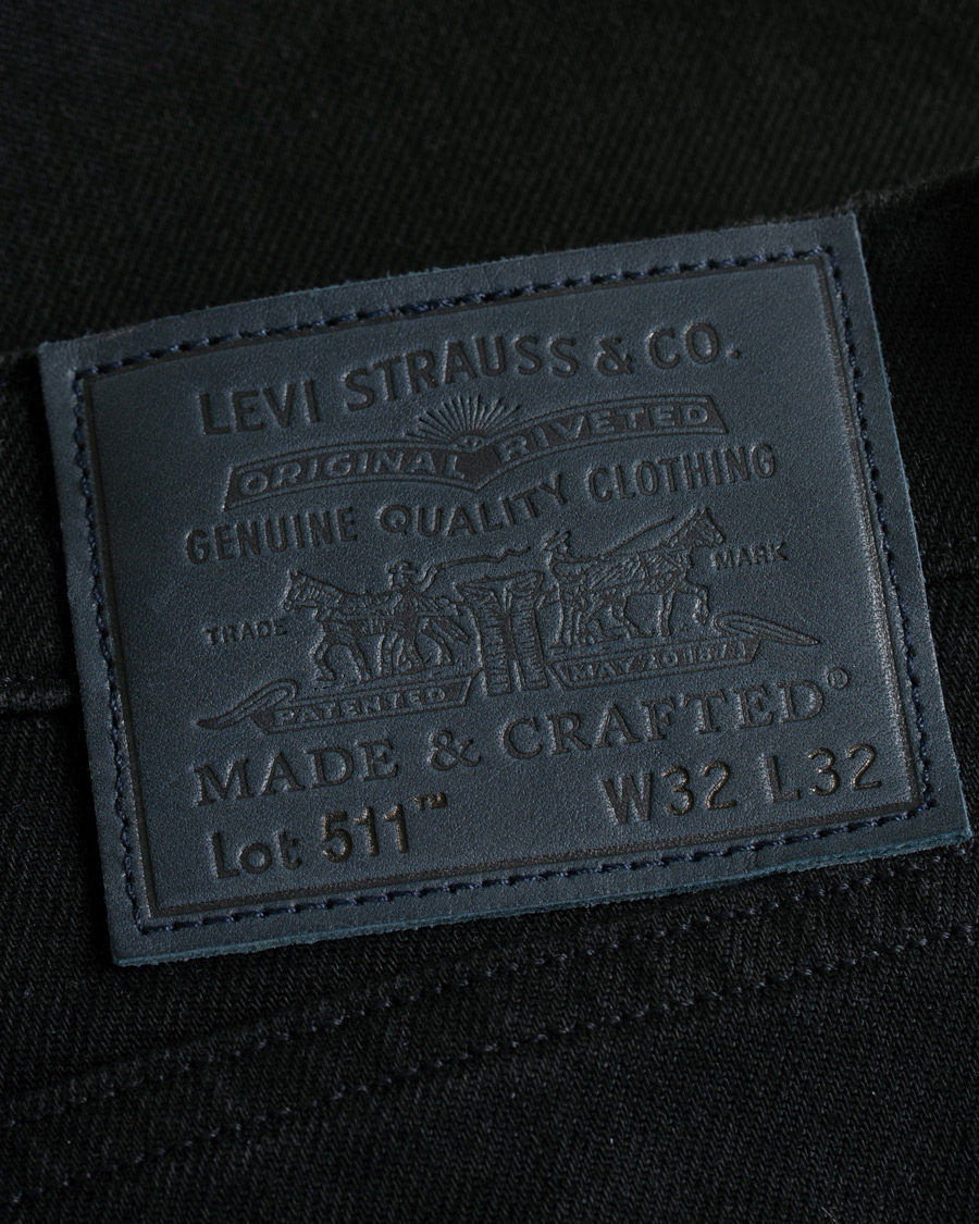 Herre | Jeans | Levi's Made & Crafted | 511 Slim Fit Stretch Black Rinse Jeans Black