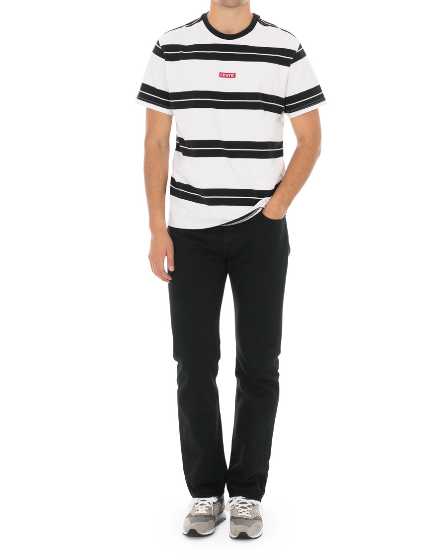 Herre | T-Shirts | Levi's | Baby Tab Stripe Tee Black/White