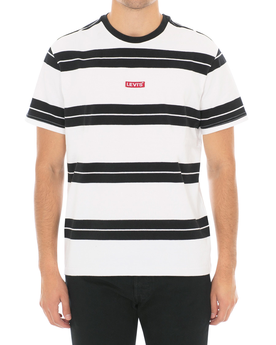 Herre | T-Shirts | Levi's | Baby Tab Stripe Tee Black/White