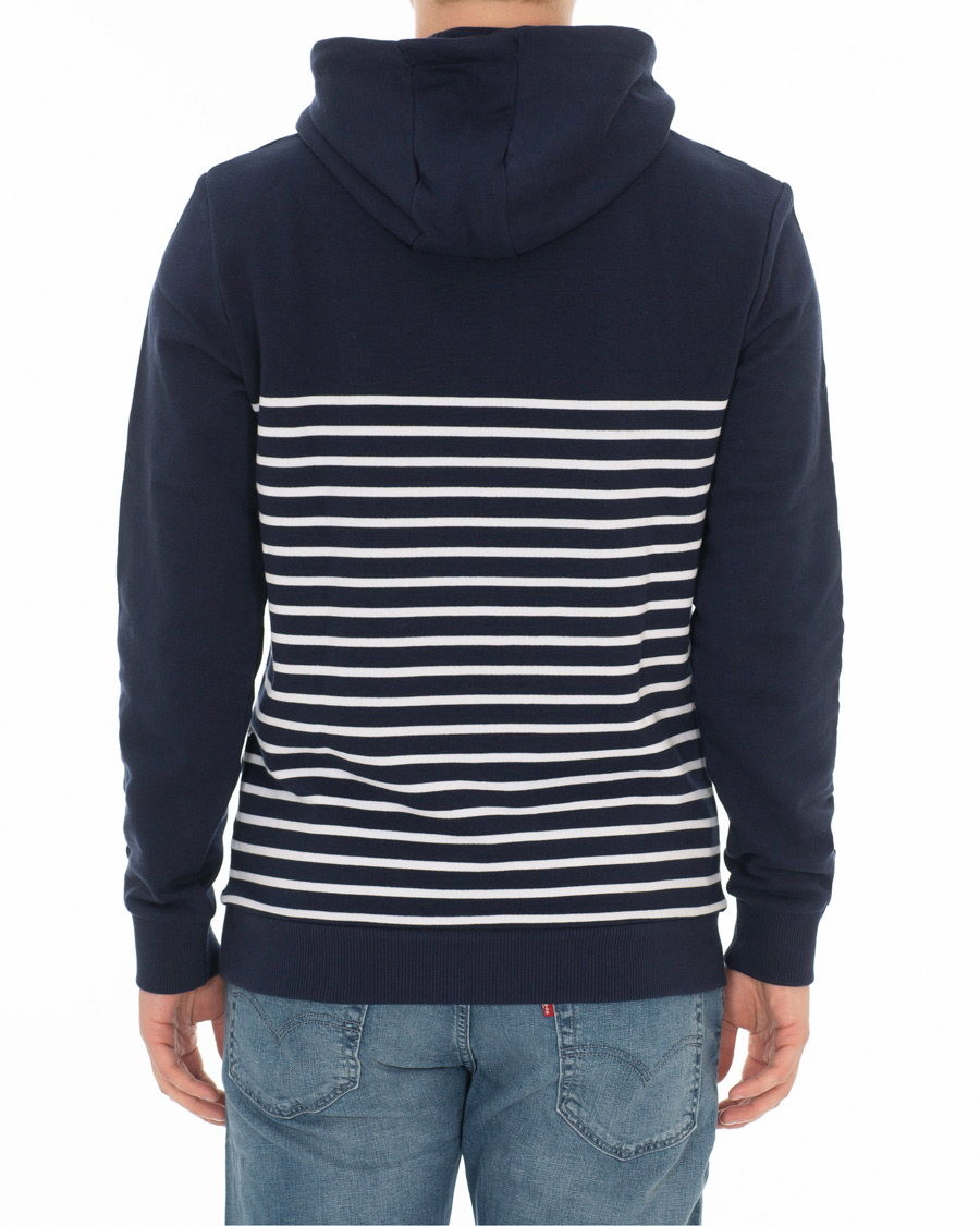 Herre | Trøjer | Lyle & Scott | Stripe Hoodie Navy/White