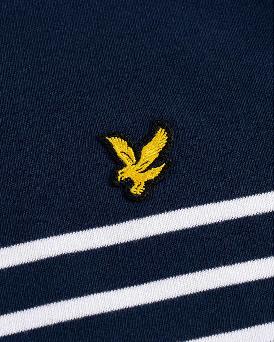 Herre | Trøjer | Lyle & Scott | Stripe Hoodie Navy/White