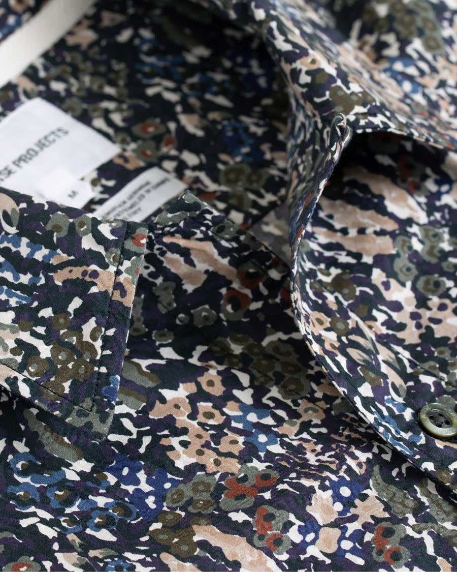 Herre | Skjorter | Norse Projects | Liberty London Short Sleeve Casual Shirt Ivy Green