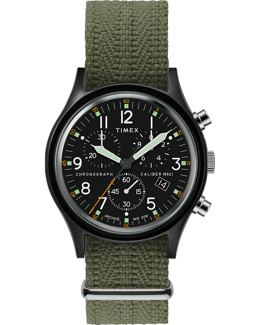 Herre | Timex Camper MK1 Aluminium Chrono 40mm Black/Black Dial | Timex | Camper MK1 Aluminium Chrono 40mm Black/Black Dial