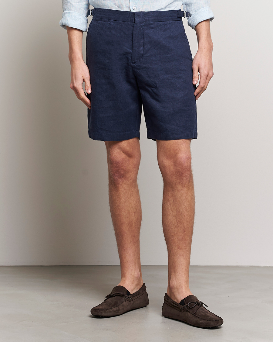 Herre | Best of British | Orlebar Brown | Norwich Linen Shorts Navy