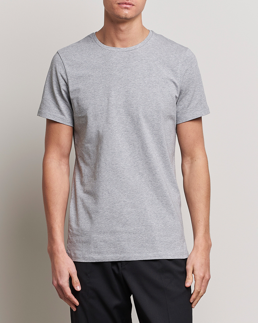 Herre | Flerpak | Bread & Boxers | 2-Pack Crew Neck Tee Grey Melange