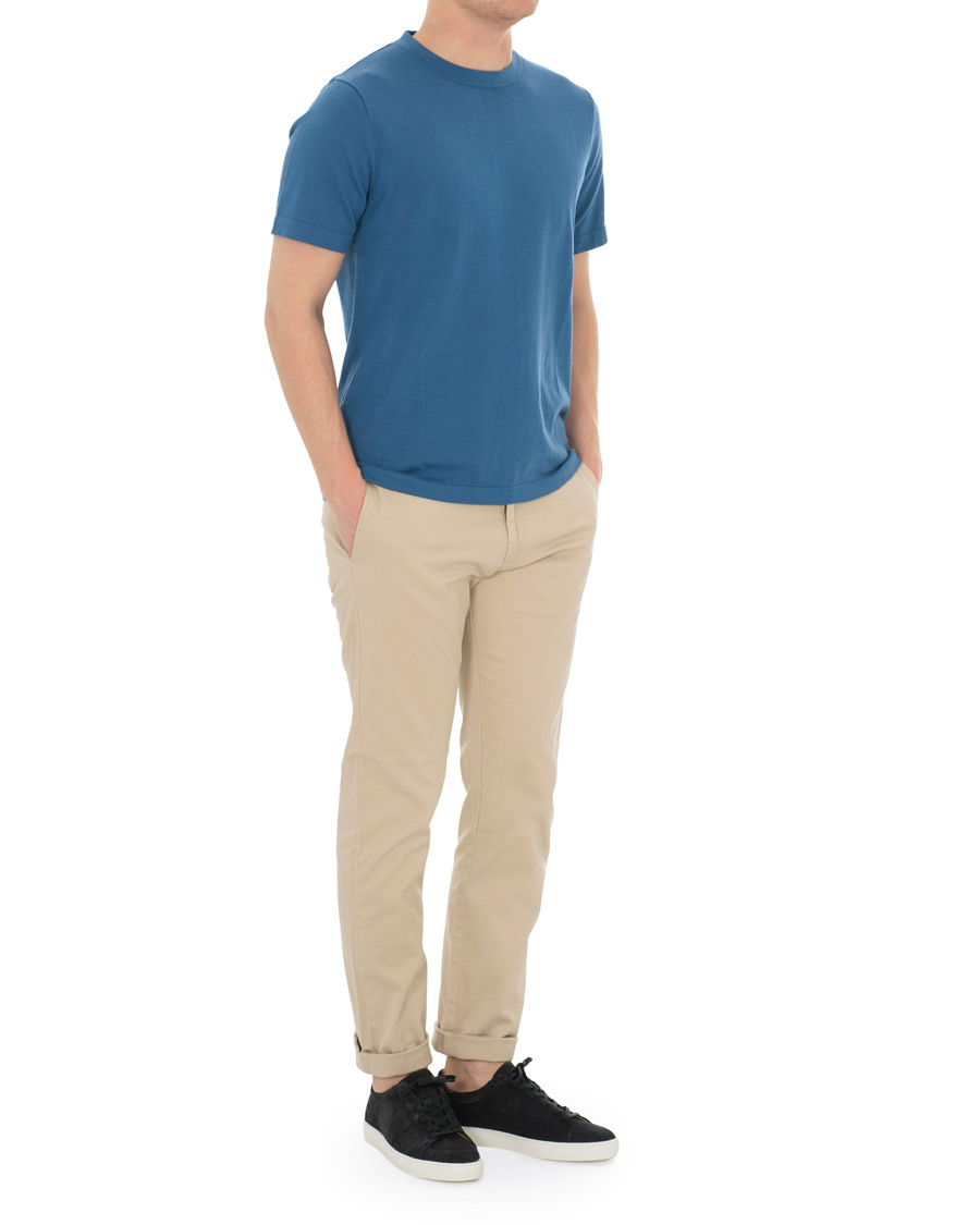 Herre | T-Shirts | J.Crew | Pima/Silk T-shirt Deep Blue