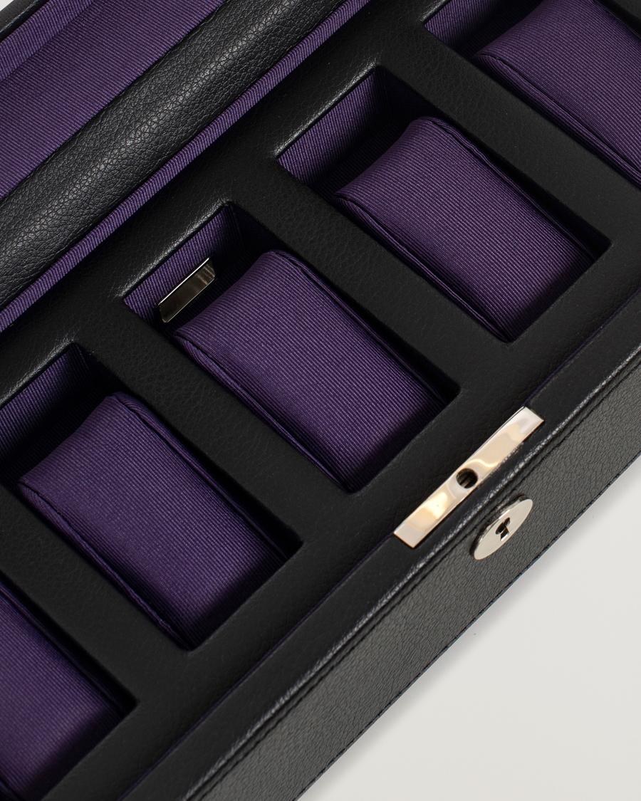 Herre | Ure- & smykkeæsker | WOLF | Windsor 5 Piece Watch Box Black Purple