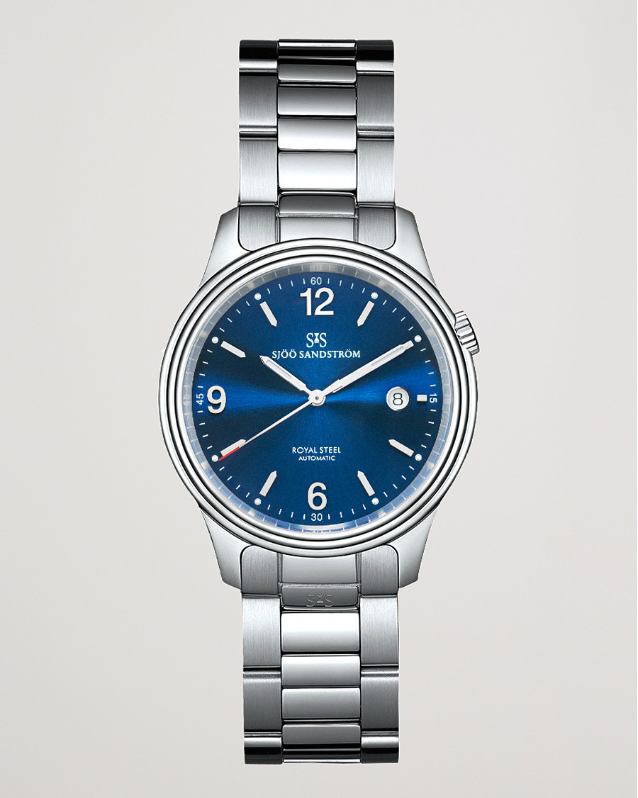 Herre | Sjöö Sandström Royal Steel Classic 41mm Blue and Steel | Sjöö Sandström | Royal Steel Classic 41mm Blue and Steel