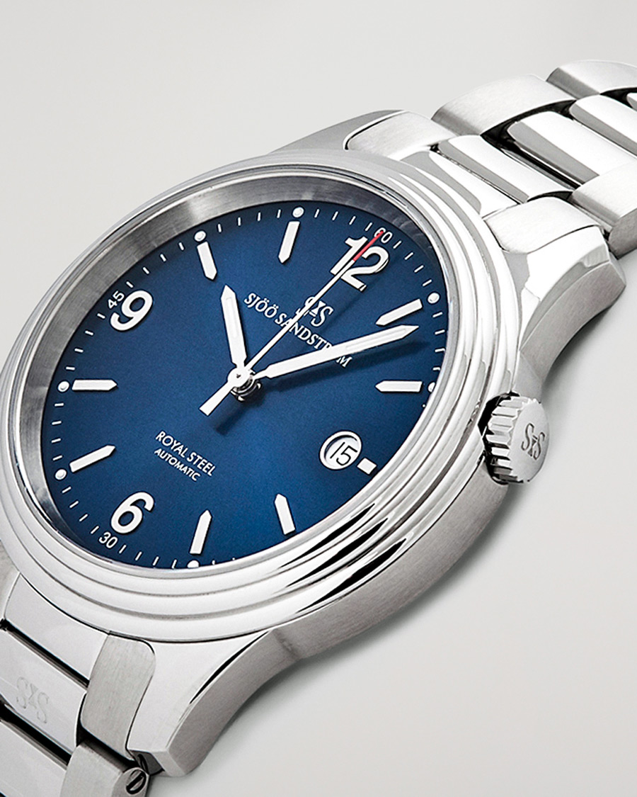 Herre | Sjöö Sandström Royal Steel Classic 41mm Blue and Steel | Sjöö Sandström | Royal Steel Classic 41mm Blue and Steel