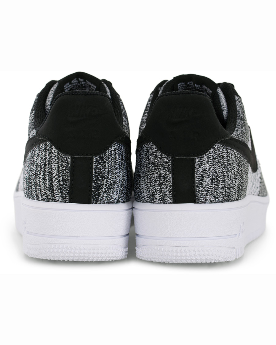 Herre | Nike Air Force 1 Flyknit Sneaker Black/Platinum | Nike | Air Force 1 Flyknit Sneaker Black/Platinum
