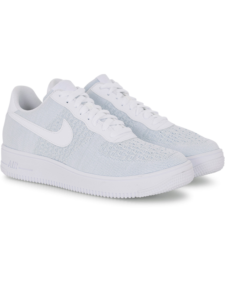 Herre | Nike Air Force 1 Flyknit Sneaker White | Nike | Air Force 1 Flyknit Sneaker White