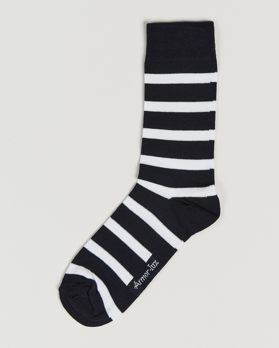 Herre |  | Armor-lux | Loer Stripe Sock Rich Navy/White