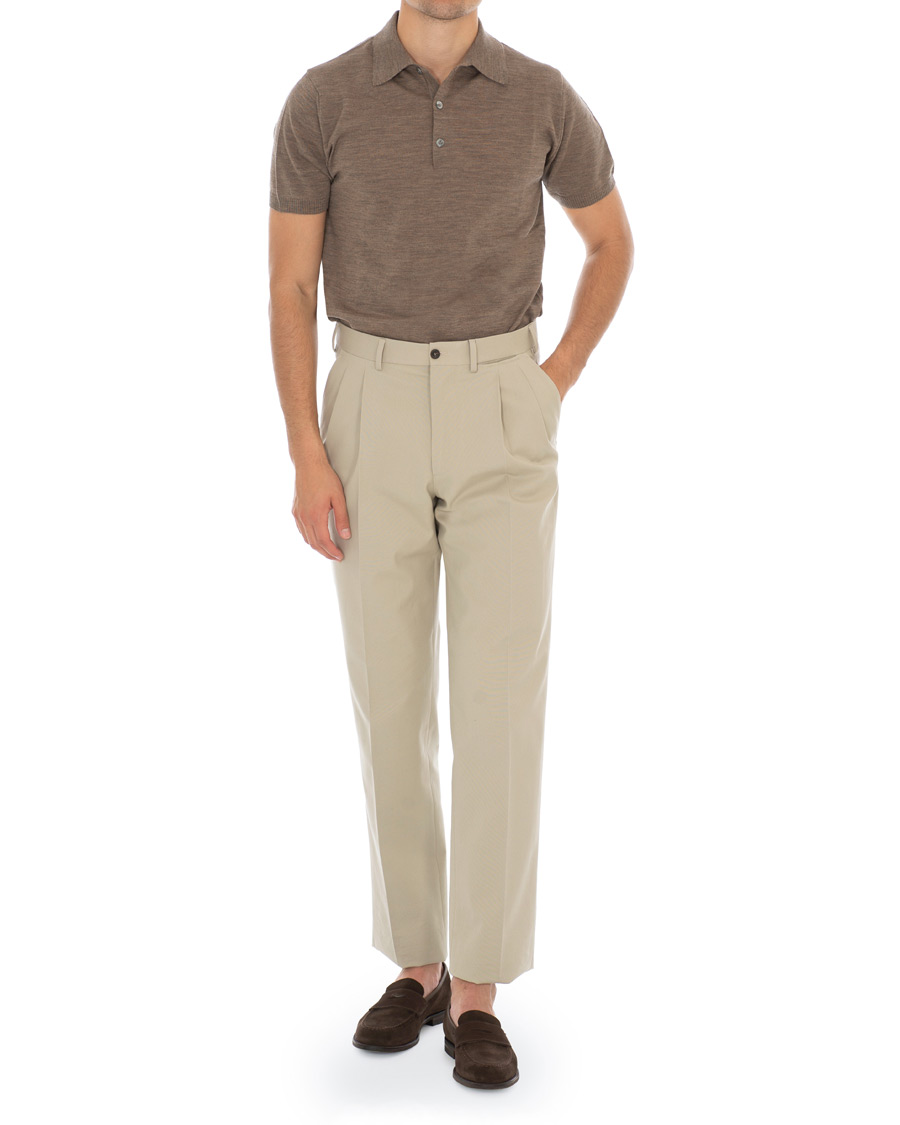 Herre | Polotrøjer | Morris Heritage | Knitted Short Sleeve Poloshirt Brown