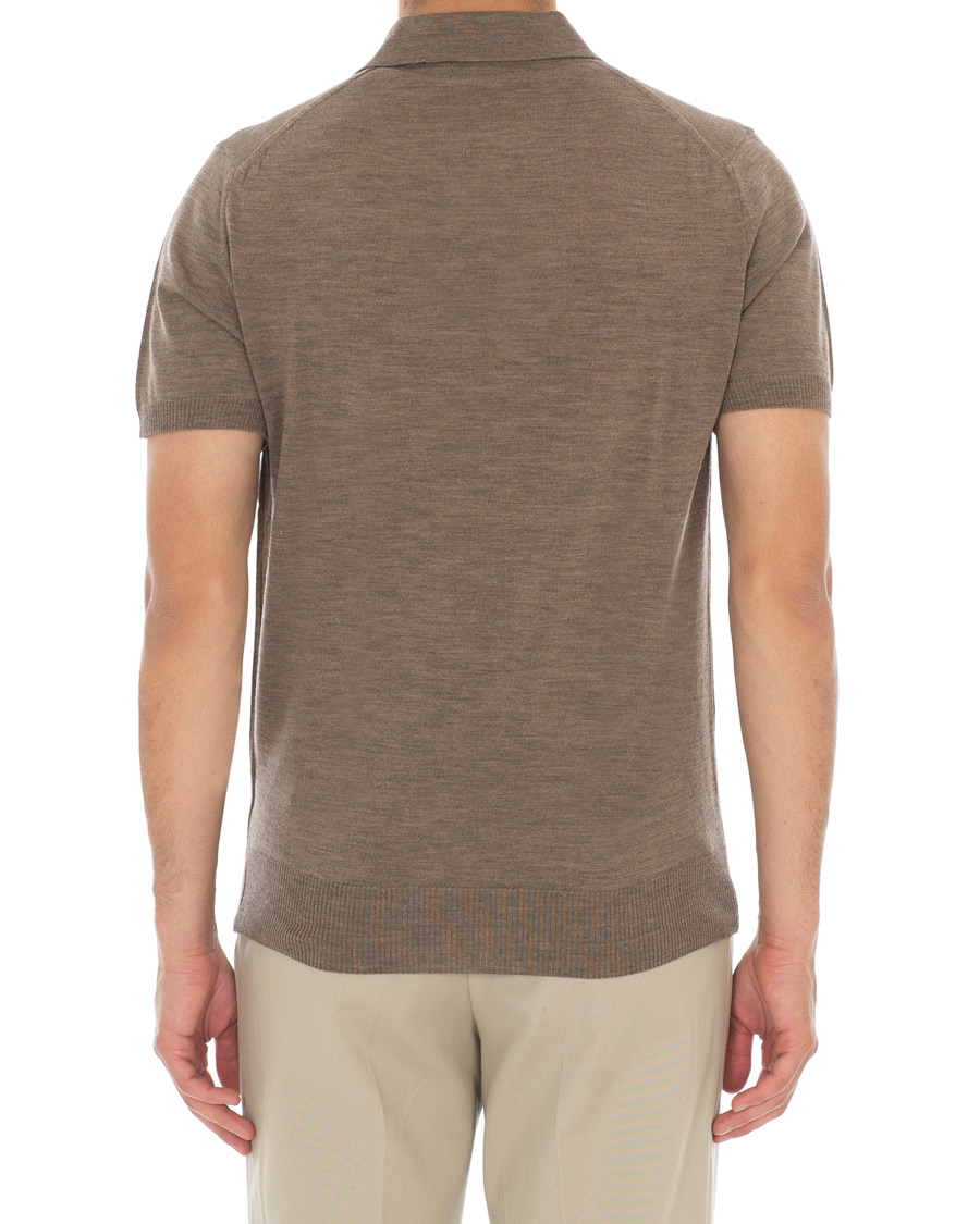 Herre | Polotrøjer | Morris Heritage | Knitted Short Sleeve Poloshirt Brown