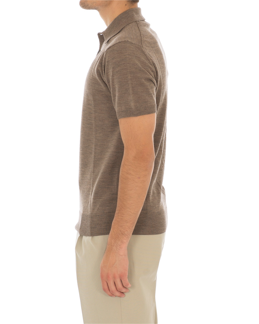 Herre | Polotrøjer | Morris Heritage | Knitted Short Sleeve Poloshirt Brown