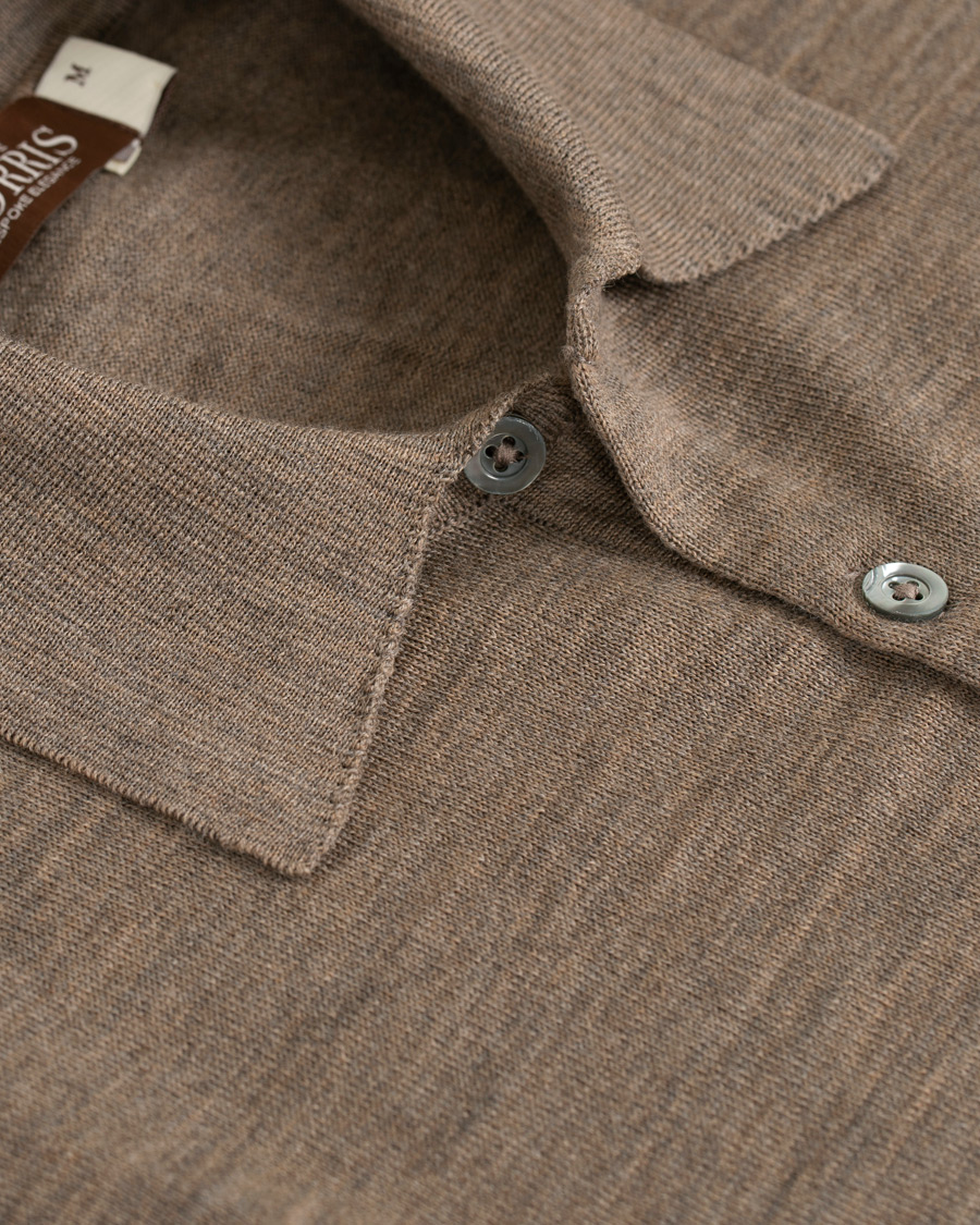 Herre | Polotrøjer | Morris Heritage | Knitted Short Sleeve Poloshirt Brown