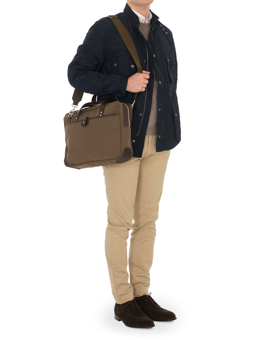 Herre | Chapman Bags Bovey Canvas Briefcase Olive | Chapman Bags | Bovey Canvas Briefcase Olive