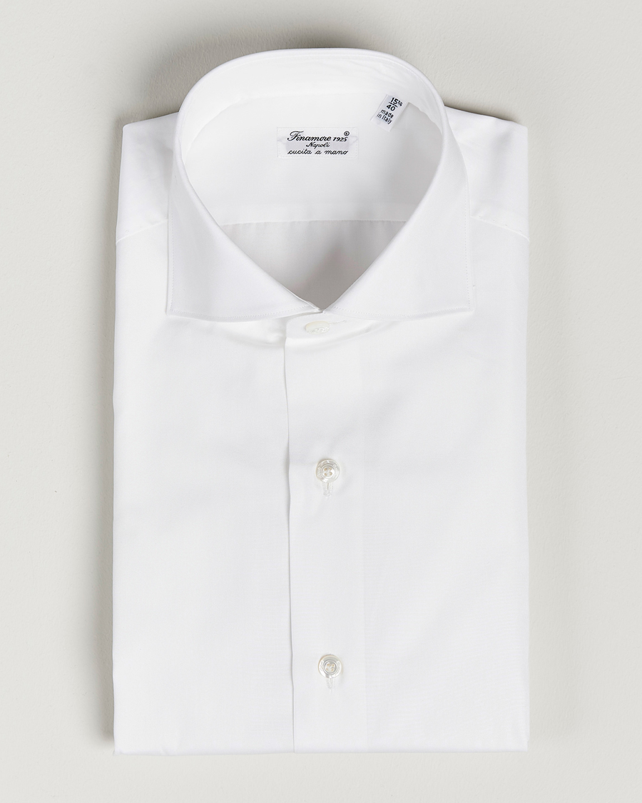 Herre | Skjorter | Finamore Napoli | Milano Slim Fit Classic Shirt White