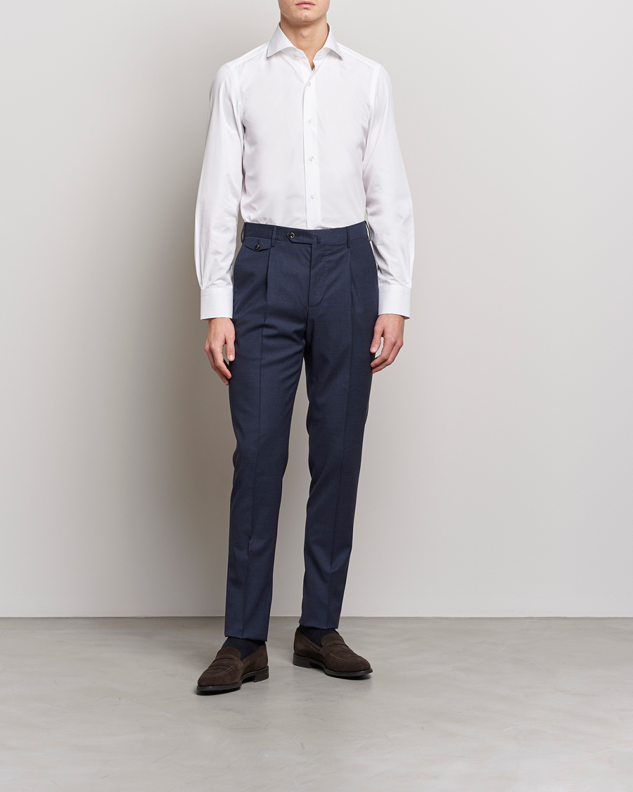 Herre | Italian Department | Finamore Napoli | Milano Slim Fit Classic Shirt White