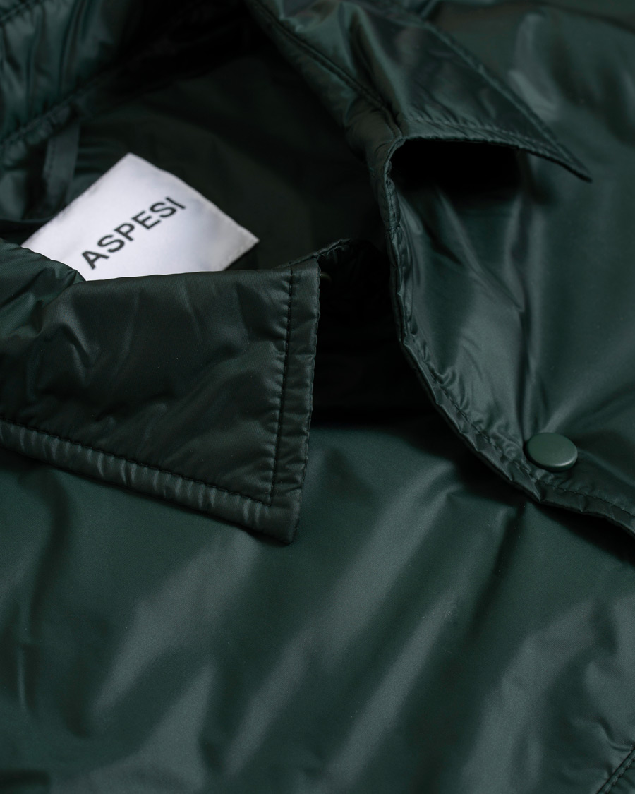 Herre | Jakker | Aspesi | Marvin Nylon Shirt Jacket Dark Green