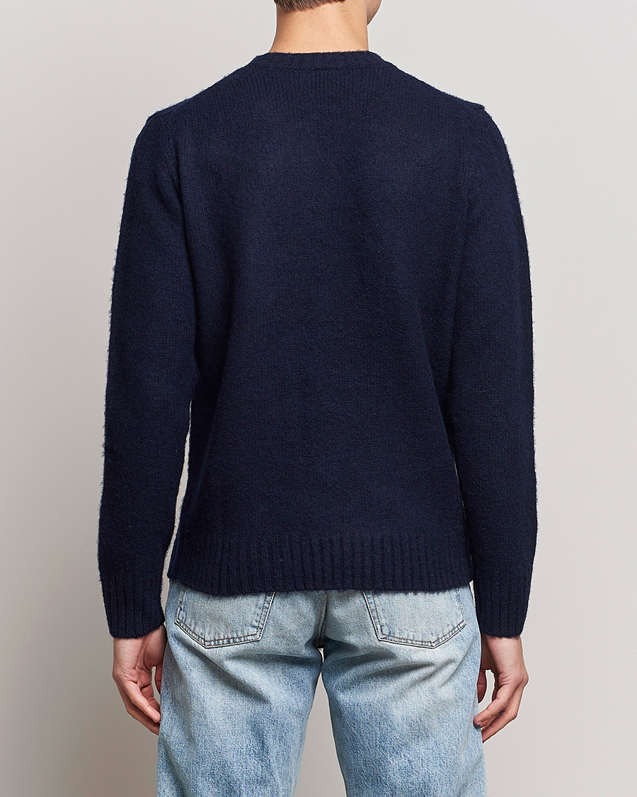 Herre | Trøjer | Aspesi | Brushed Shetland Sweater Navy