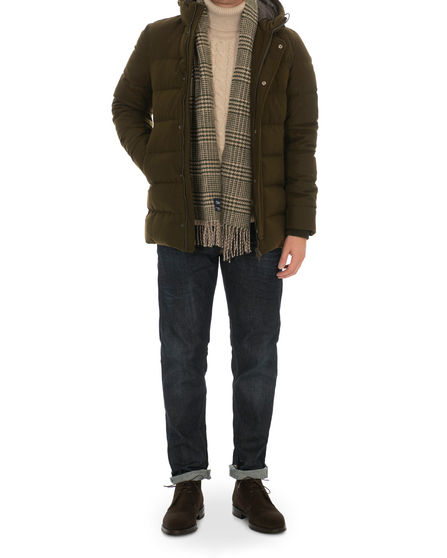 Herre | Jakker | Herno | Flannel Down Jacket Dark Green