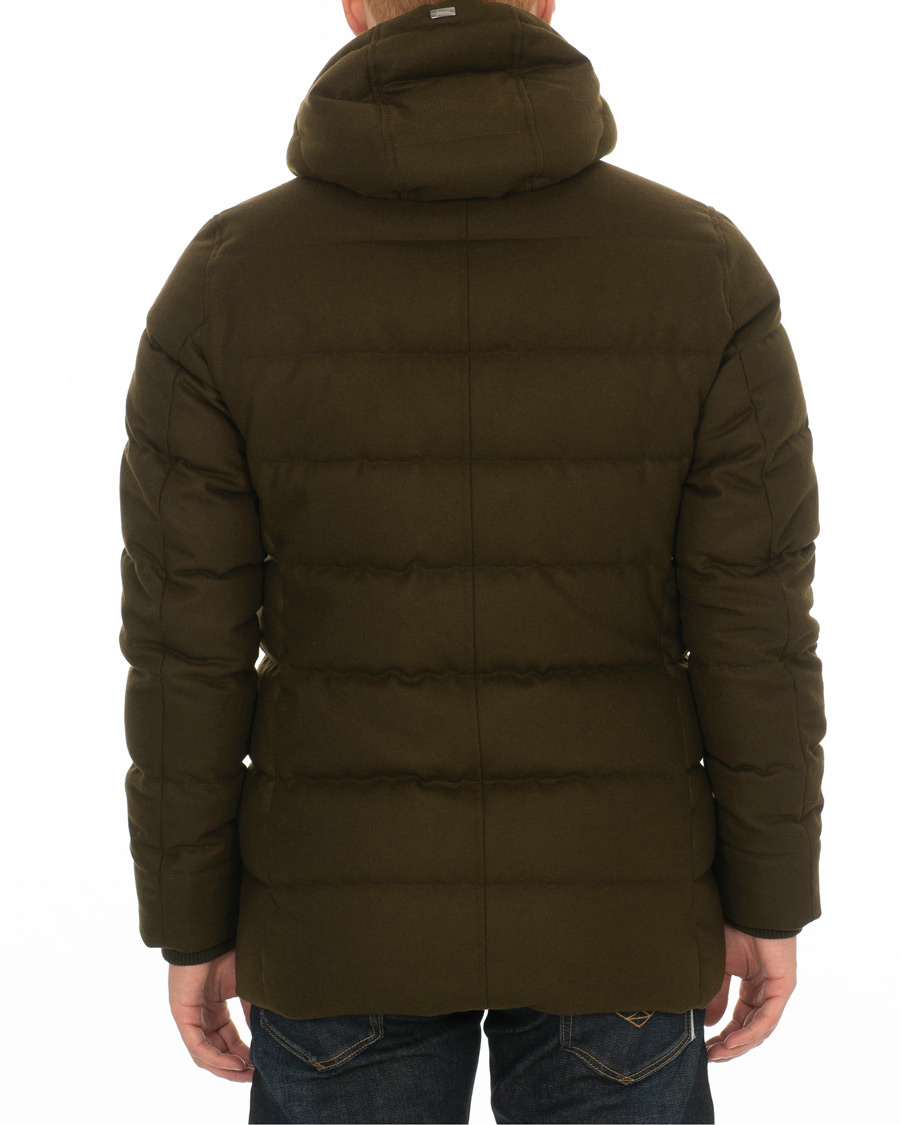 Herre | Jakker | Herno | Flannel Down Jacket Dark Green
