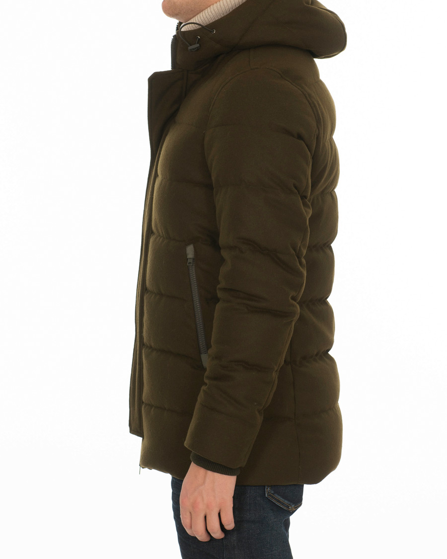 Herre | Jakker | Herno | Flannel Down Jacket Dark Green