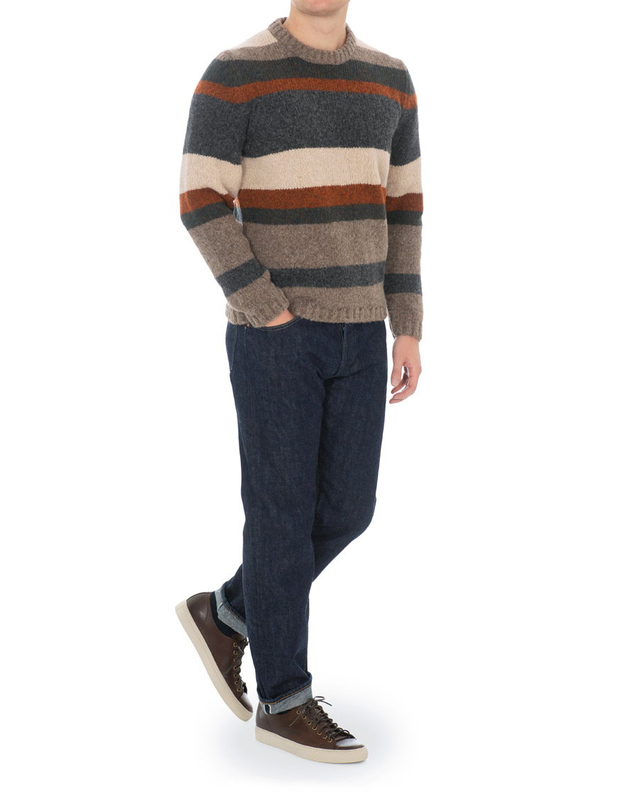 Herre | Trøjer | Massimo Alba | Guli Wool/Alpaca Crew Neck Sweater Multicolour