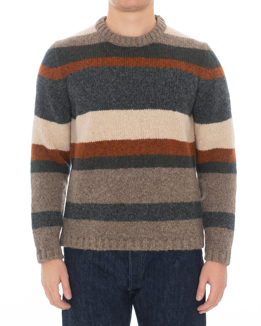 Herre | Trøjer | Massimo Alba | Guli Wool/Alpaca Crew Neck Sweater Multicolour