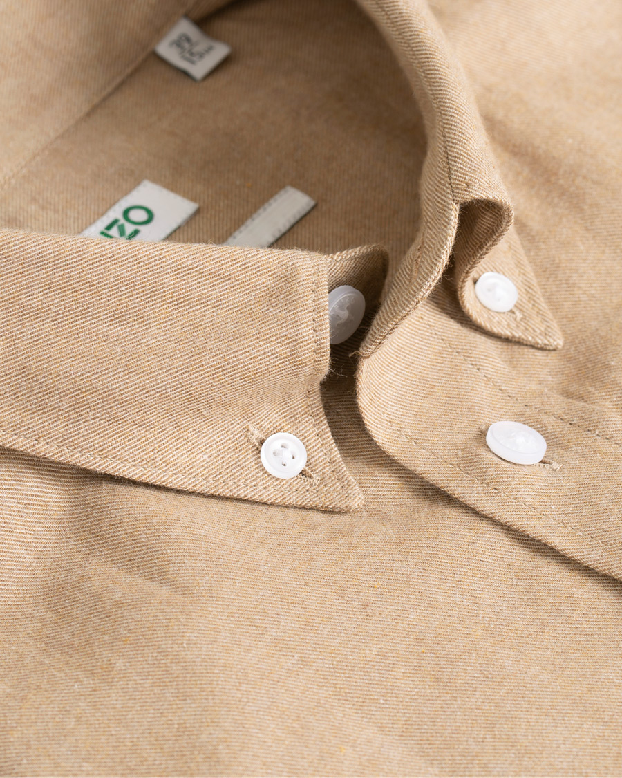 Herre | Skjorter | KENZO | Slim Fit Urban Flannel Shirt Beige