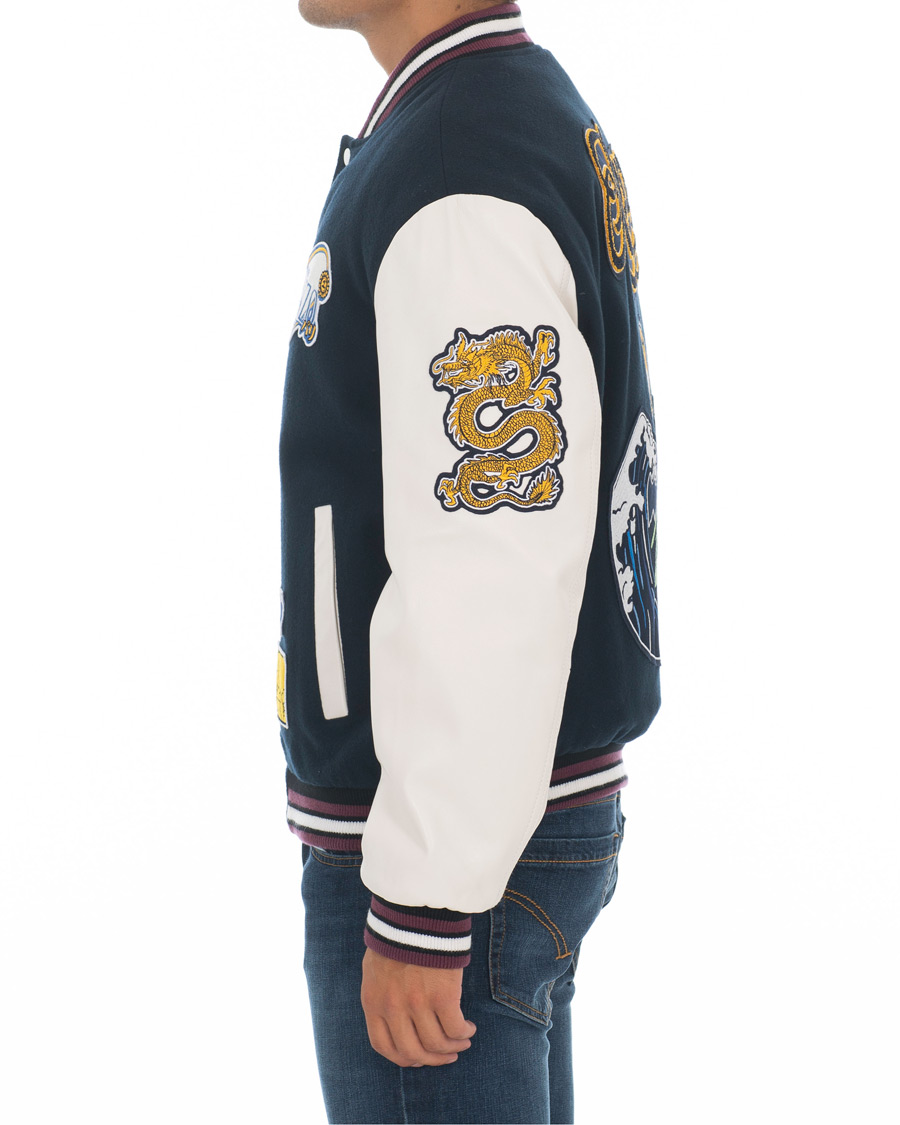 Herre | Jakker | KENZO | Wool&Leather Varsity Jacket Navy