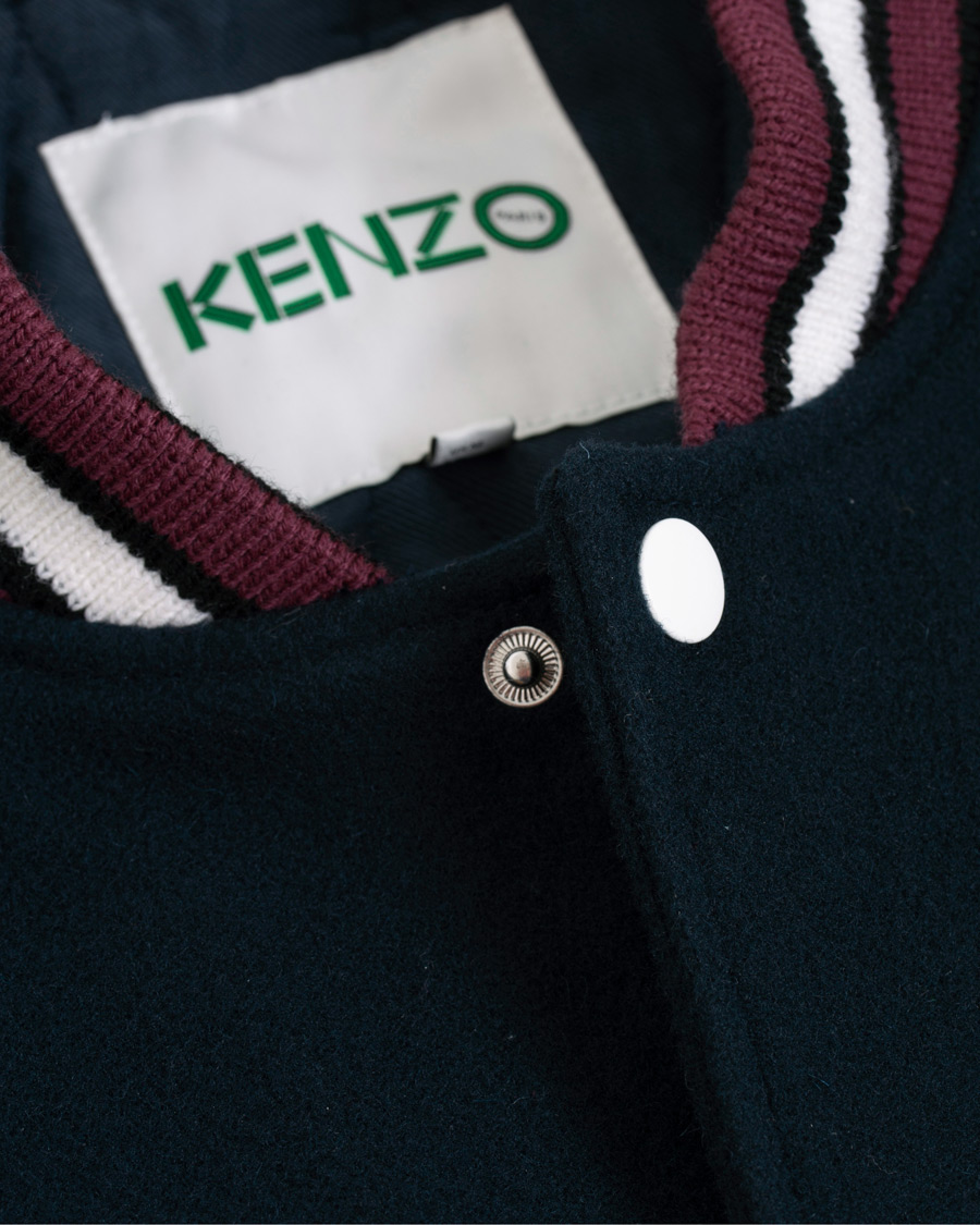 Herre | Jakker | KENZO | Wool&Leather Varsity Jacket Navy