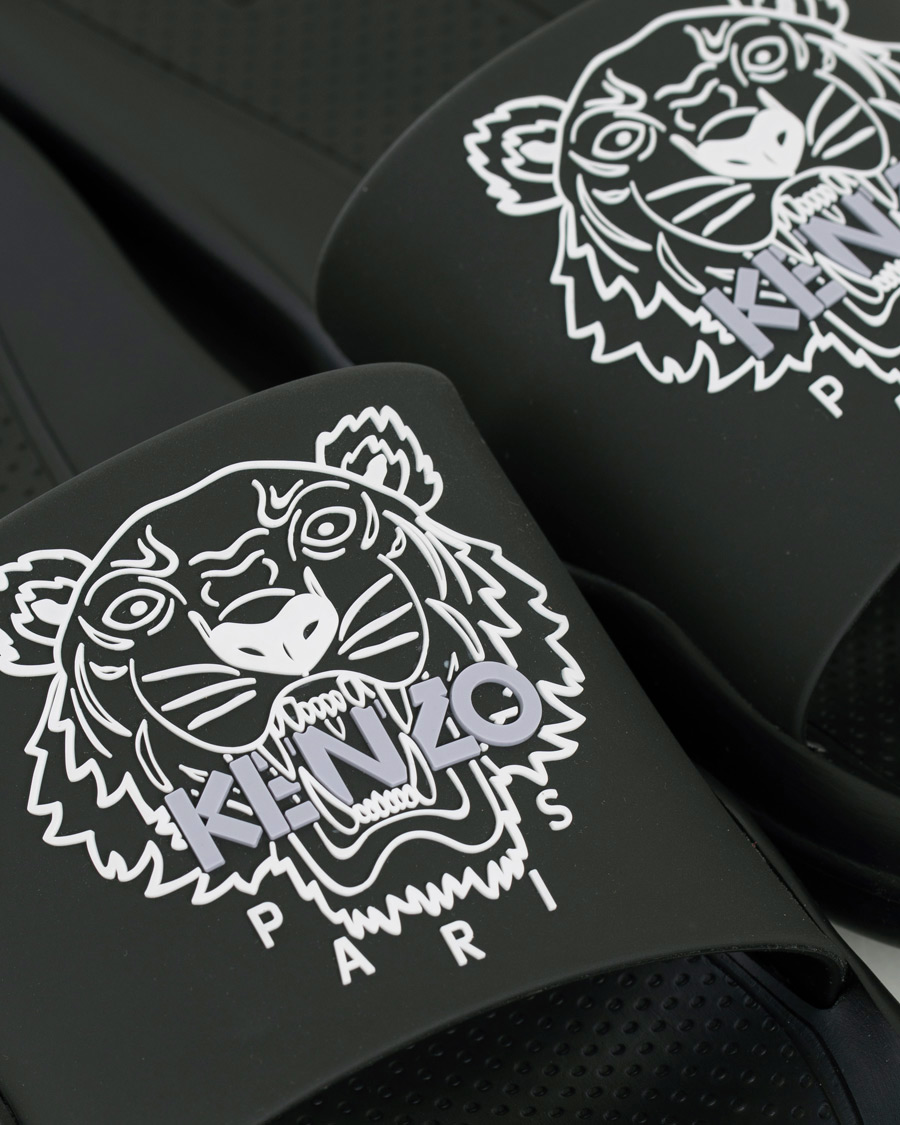 Herre | KENZO Pool Mule Tiger Head Black | KENZO | Pool Mule Tiger Head Black