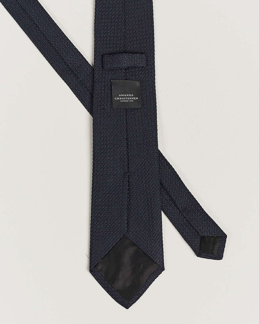 Herre | Slips | Amanda Christensen | Silk Grenadine 8 cm Tie Navy