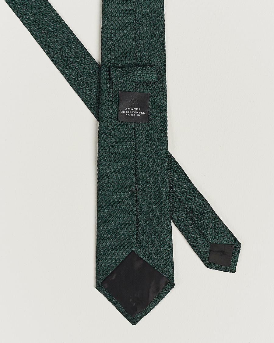 Herre | Amanda Christensen Silk Grenadine 8 cm Tie Green | Amanda Christensen | Silk Grenadine 8 cm Tie Green