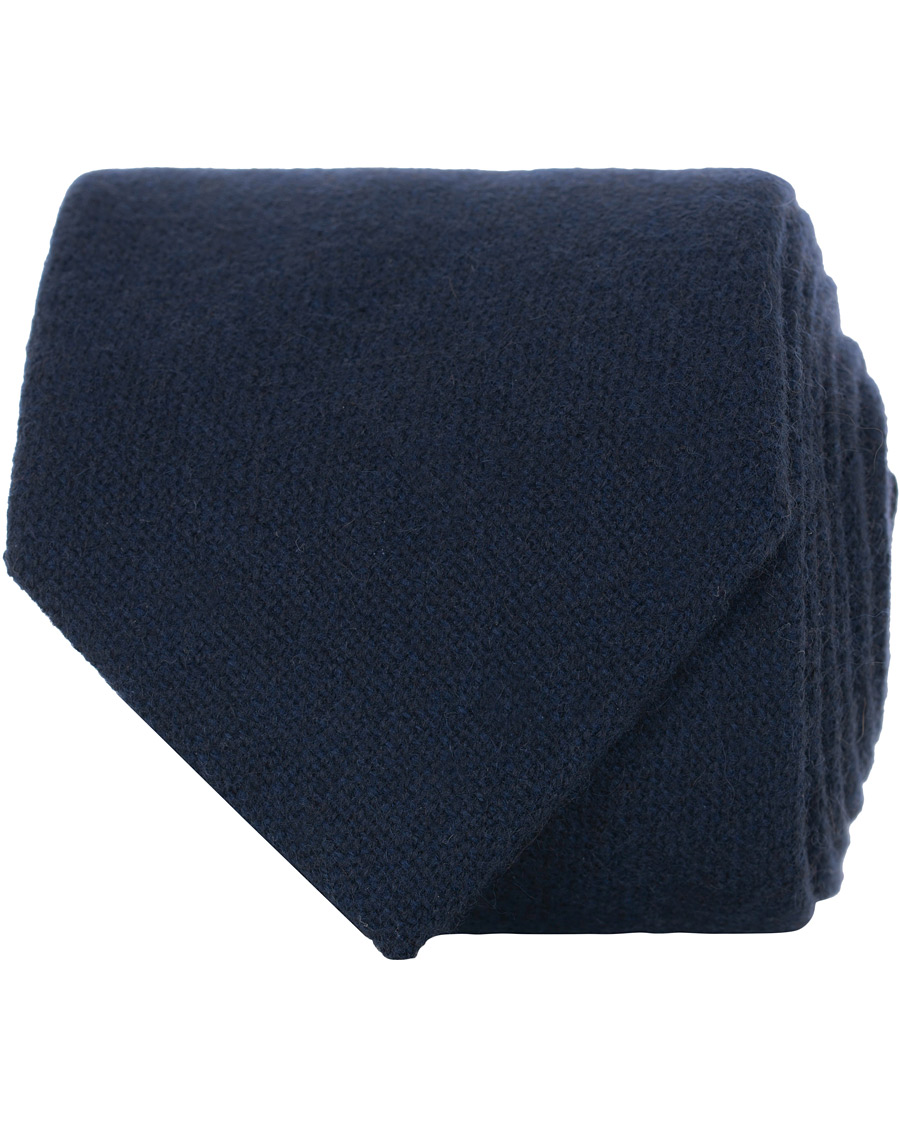 Herre | Drake's Cashmere Tie 8 cm Navy | Drake's | Cashmere Tie 8 cm Navy
