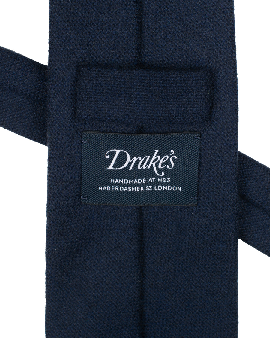 Herre | Drake's Cashmere Tie 8 cm Navy | Drake's | Cashmere Tie 8 cm Navy